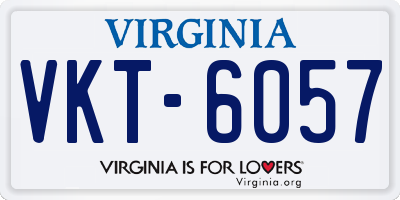 VA license plate VKT6057