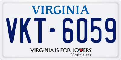 VA license plate VKT6059