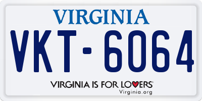 VA license plate VKT6064