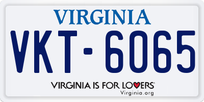 VA license plate VKT6065