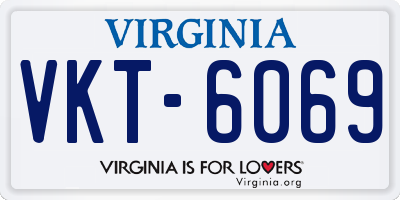 VA license plate VKT6069