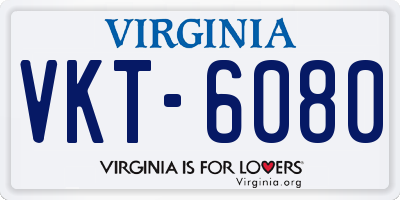 VA license plate VKT6080