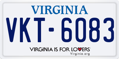 VA license plate VKT6083