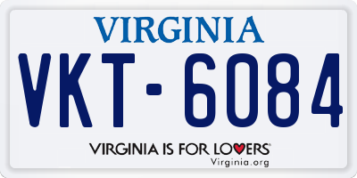 VA license plate VKT6084