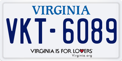 VA license plate VKT6089