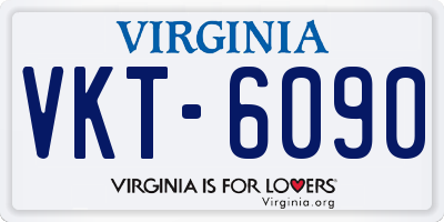 VA license plate VKT6090