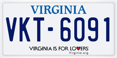VA license plate VKT6091