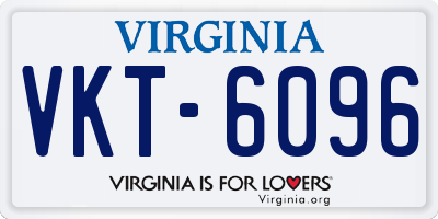 VA license plate VKT6096