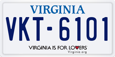VA license plate VKT6101