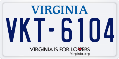 VA license plate VKT6104