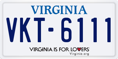 VA license plate VKT6111