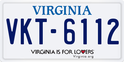 VA license plate VKT6112