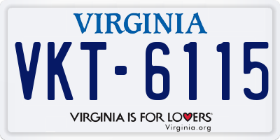 VA license plate VKT6115