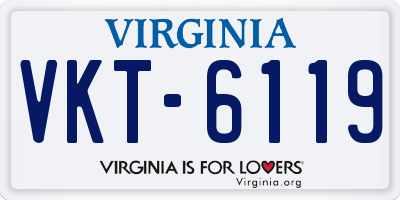 VA license plate VKT6119