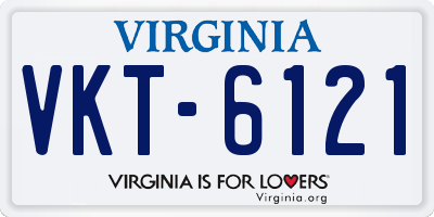 VA license plate VKT6121