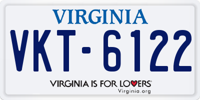 VA license plate VKT6122