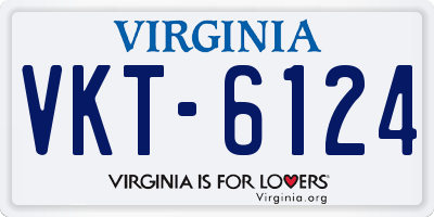 VA license plate VKT6124