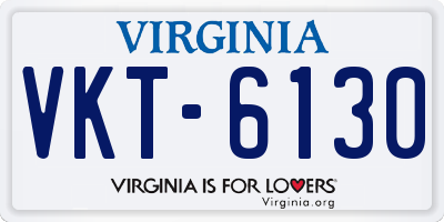 VA license plate VKT6130