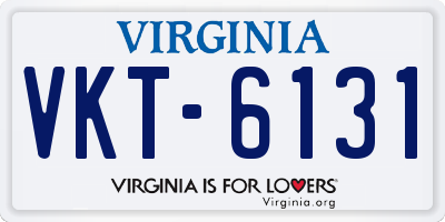 VA license plate VKT6131