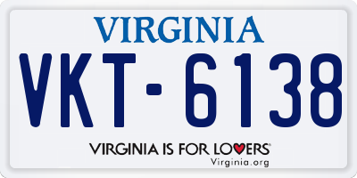 VA license plate VKT6138