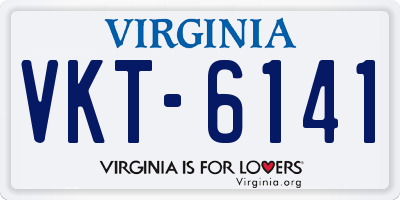 VA license plate VKT6141