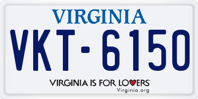 VA license plate VKT6150