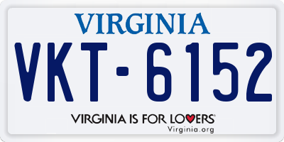 VA license plate VKT6152