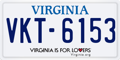 VA license plate VKT6153