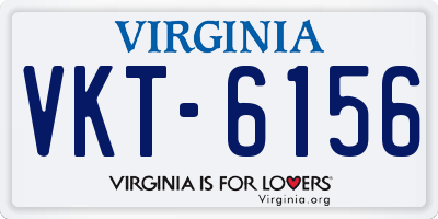 VA license plate VKT6156