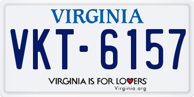 VA license plate VKT6157