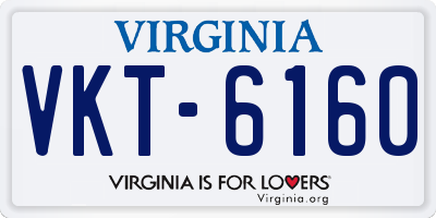 VA license plate VKT6160