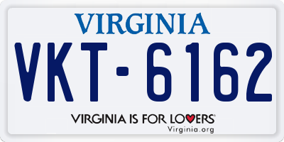 VA license plate VKT6162