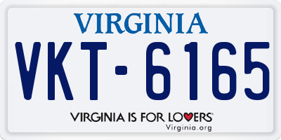 VA license plate VKT6165
