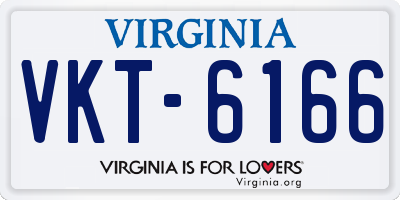 VA license plate VKT6166