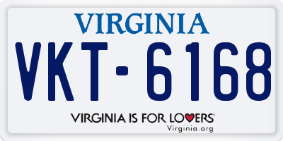 VA license plate VKT6168