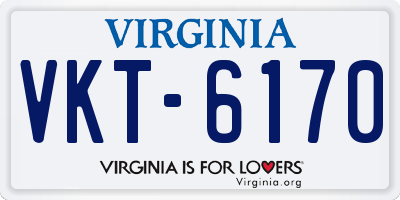 VA license plate VKT6170