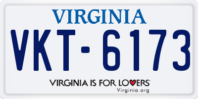 VA license plate VKT6173