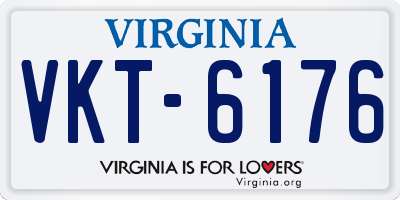 VA license plate VKT6176
