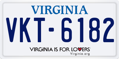 VA license plate VKT6182