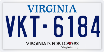 VA license plate VKT6184