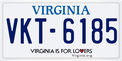 VA license plate VKT6185