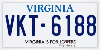 VA license plate VKT6188