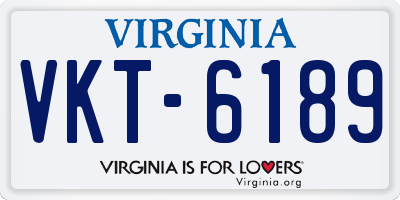 VA license plate VKT6189