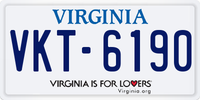 VA license plate VKT6190