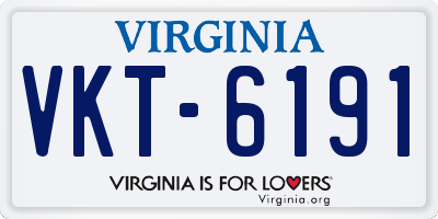 VA license plate VKT6191