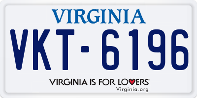 VA license plate VKT6196