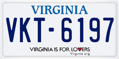 VA license plate VKT6197
