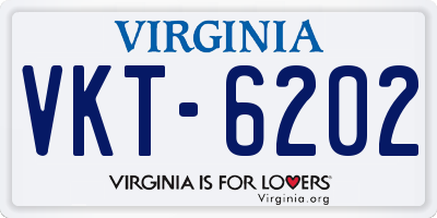 VA license plate VKT6202