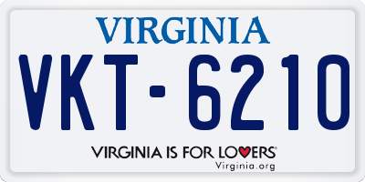VA license plate VKT6210