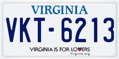 VA license plate VKT6213